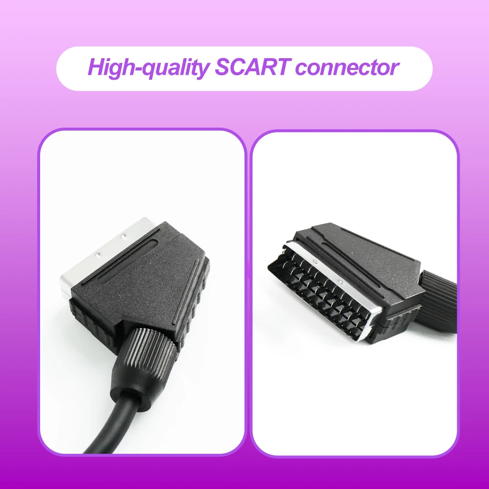 高品質 TTL SYNC RGB-J SCART ケーブル N64/SNES/SFC/ドリームキャスト