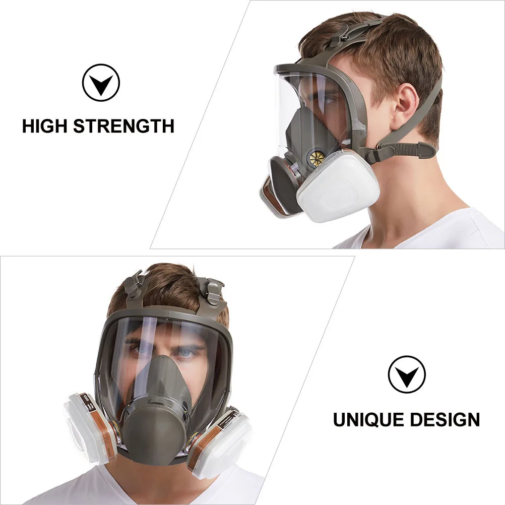 

1Pcs Protective Gas Mask Full Face Breathing Mask Professional Protective Cover Eye Protection Durable Comfortable
