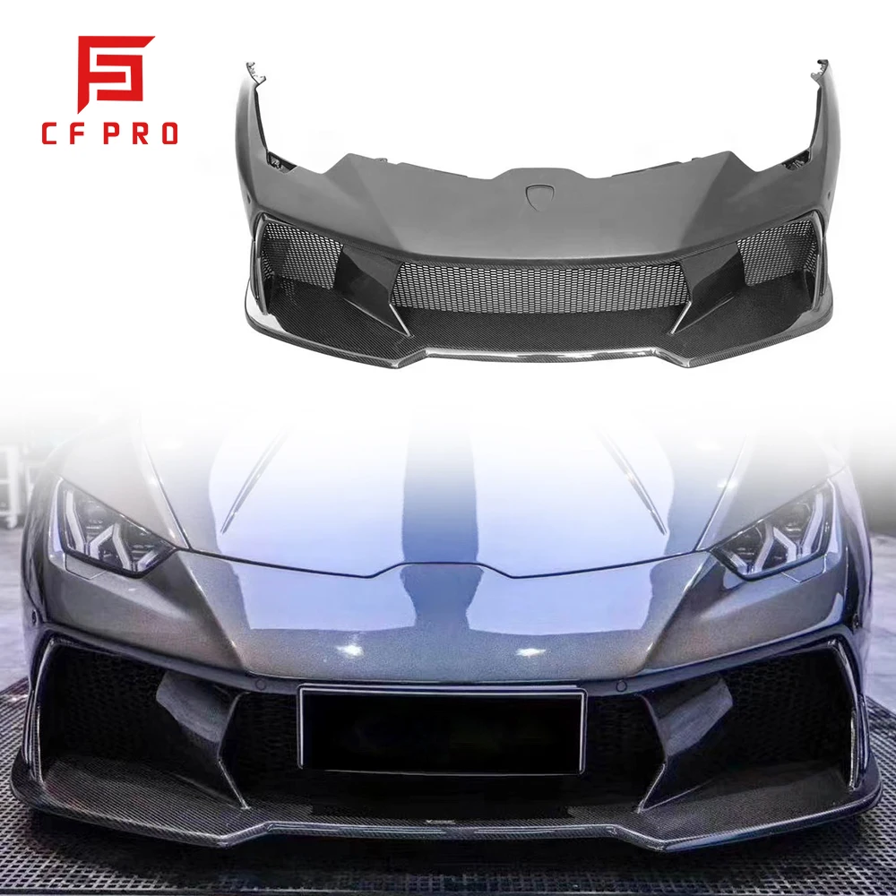 

V-образный передний бампер из углеродного волокна для Lamborghini Huracan LP610, аксессуары для модификации и модернизации