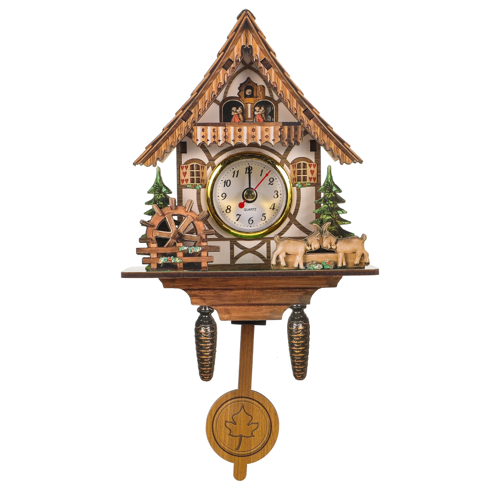 

Living Room Wall Clock Decorative Cuckoo Style Bird House Shaped Sturdy Hanging Clock for Bedroom Home Office Interior