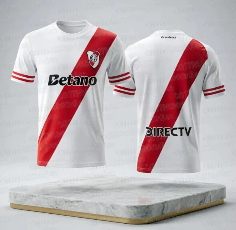 2026 River Plate Home Jersey Playing Shirt Uniform Shirt Sports Dry Quickly TShirt FamilyMatching Tee Fashion Y2K Football Top