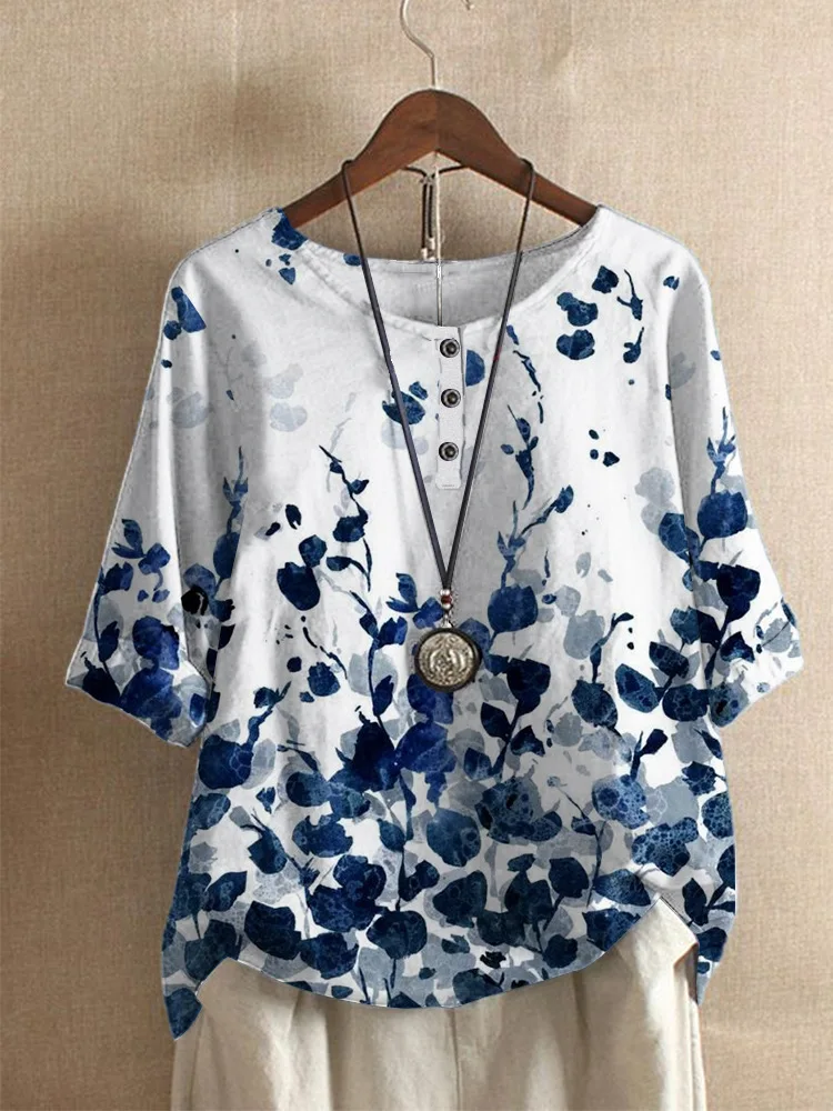 Elegant short sleeve T-shirt women's Blouse 2025 summer flower Tshirt womens casual tops camisetas de manga corta graphic tees