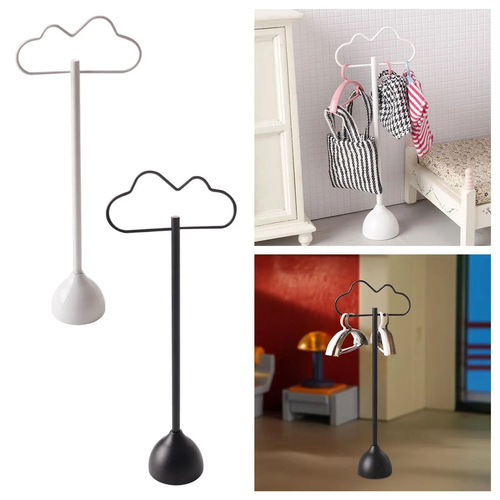 Porte-vêtements de poupée bricolage porte-manteau en fer cadeaux apprentissage précoce enfants équipement pratique Miniature maison de poupée meubles maison de poupée