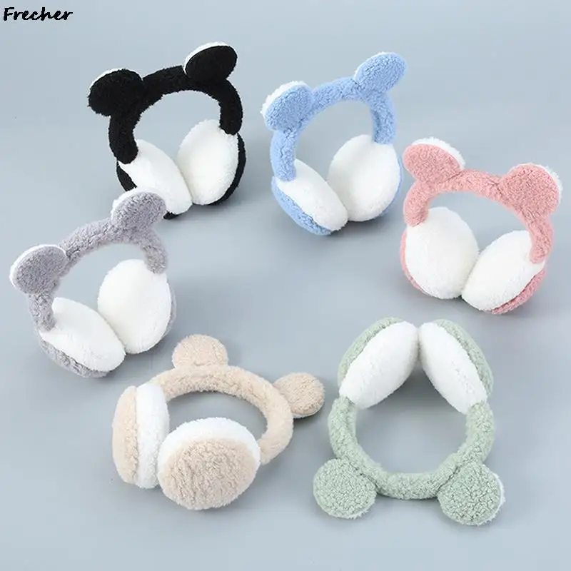 Bandeau de Protection des oreilles en peluche, ours mignon de printemps, pour femmes et hommes, Harajuku