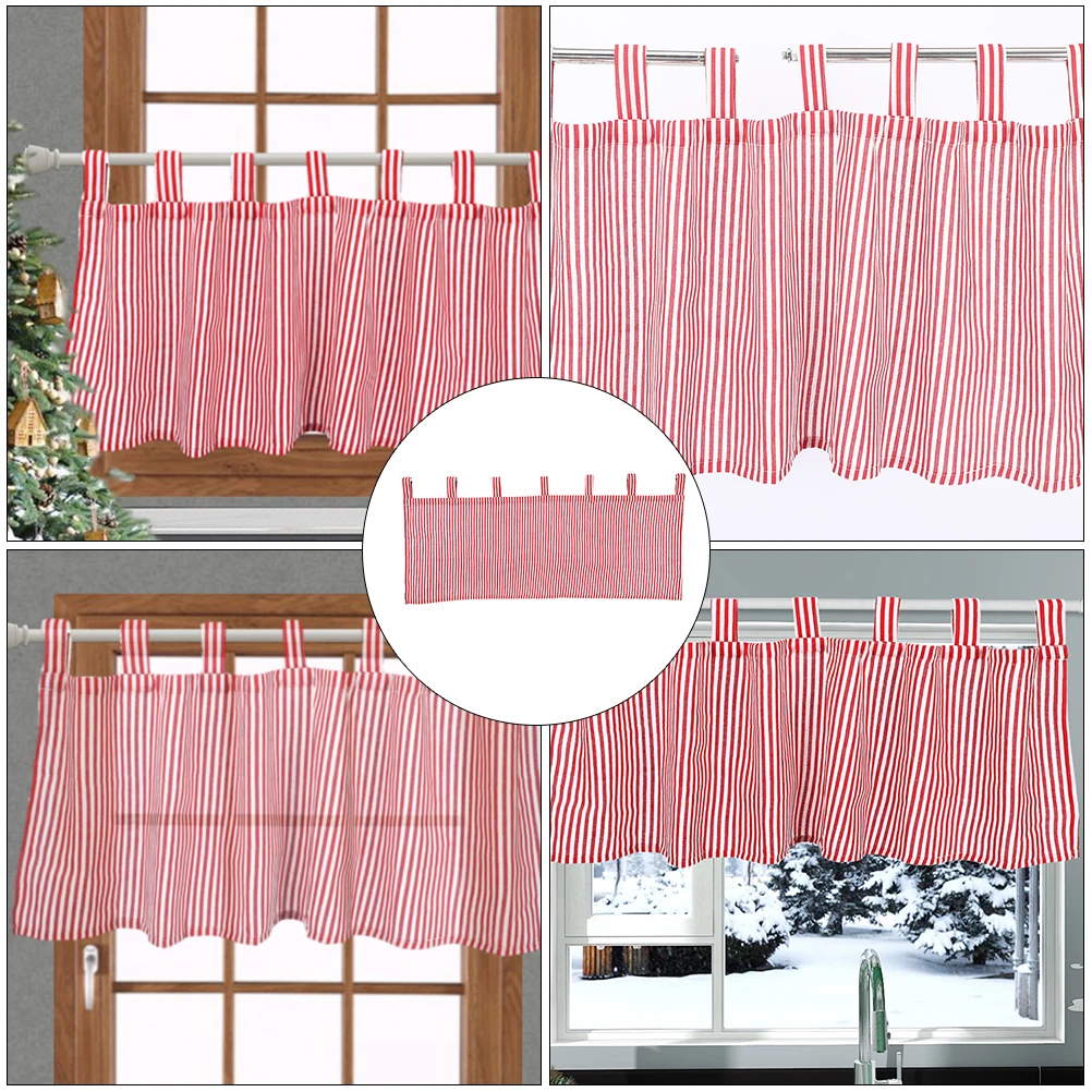 

1Pcs High-Quality Short Curtain Red Window Accessory for Living Room Balcony Decorative Draperies Cloth Curtain