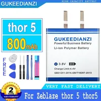 800mAh GUKEEDIANZI Battery For Zeblaze Thor 5 thor5 4dual 4 dual Smart Watch Big Power Bateria