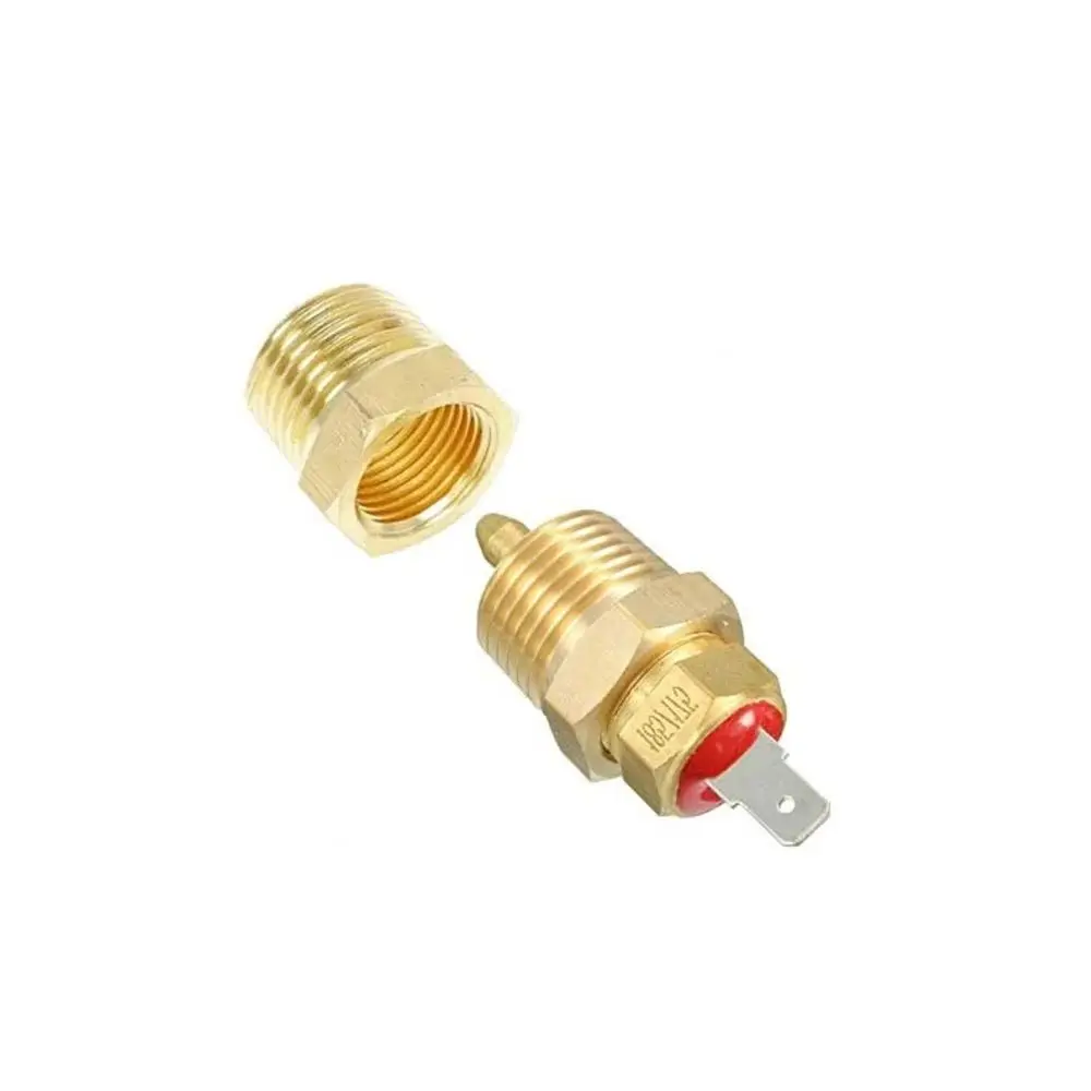 1 Set Electric Engine Cooling Fan Thermostat Switch Set Fan Temperature Switch 165-185 Degrees for Vehicle
