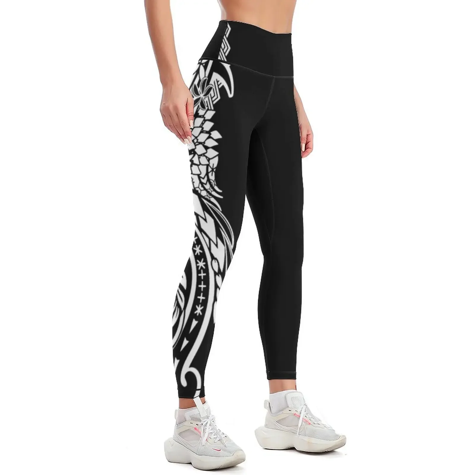 Polynesian Tribal Side Band Leggings workout shorts Women's pants Womens Leggings