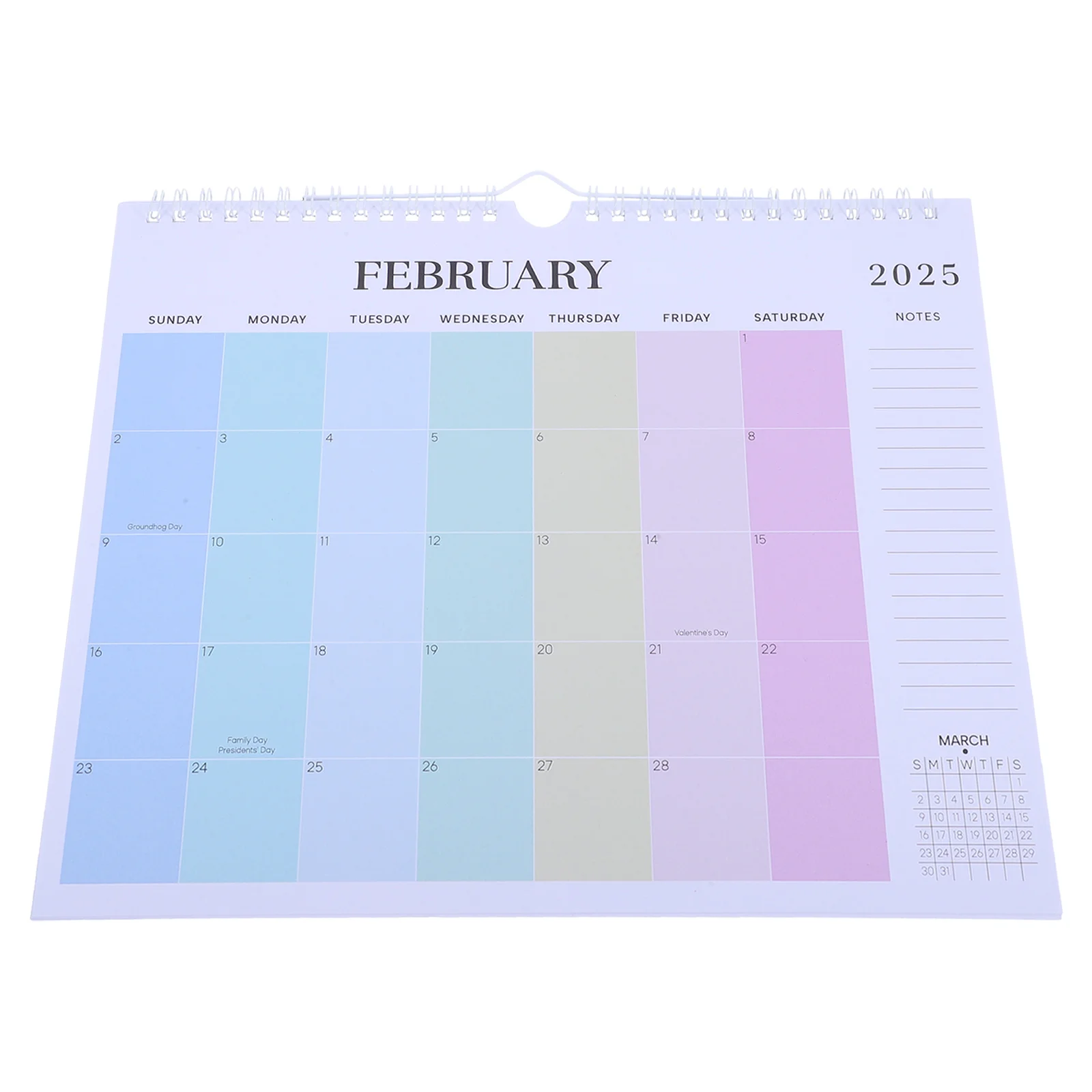 

2025 Wall Calendar Double Spiral Coil Binding Bohemia Planner Fridge Paper Dry Erase Monthly Yearly Snake Decor