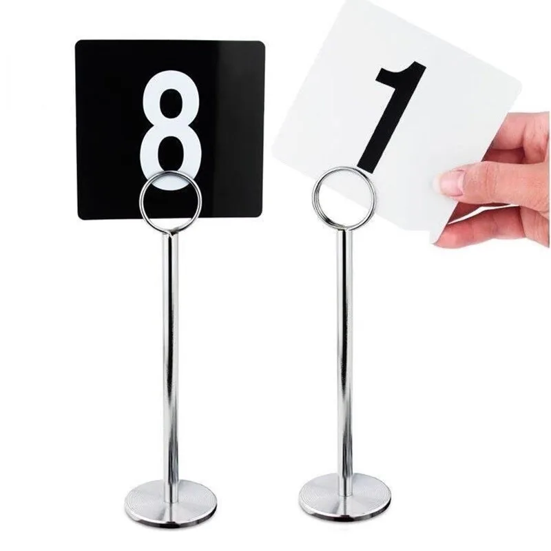 Metal Table Number Place Card Holder Name Card Display Rack Signage Wedding Photo Picture Clip Price Label Paper Talker