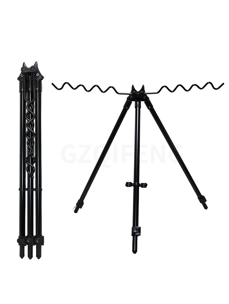 ZYZHE Angelrutenhalter aus Hochleistungs-Aluminiumlegierung, Dreieckige Halterung für Meeresangeln, Teleskopische Angelruten-Unterstützung, Angelzubehör – Detail 11