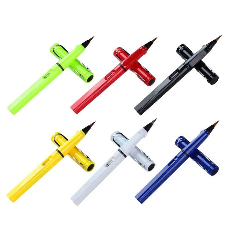 20cb conjunto canetas caligrafia portátil 6 canetas tinteiro ponta macia para pintura caligrafia conjunto para