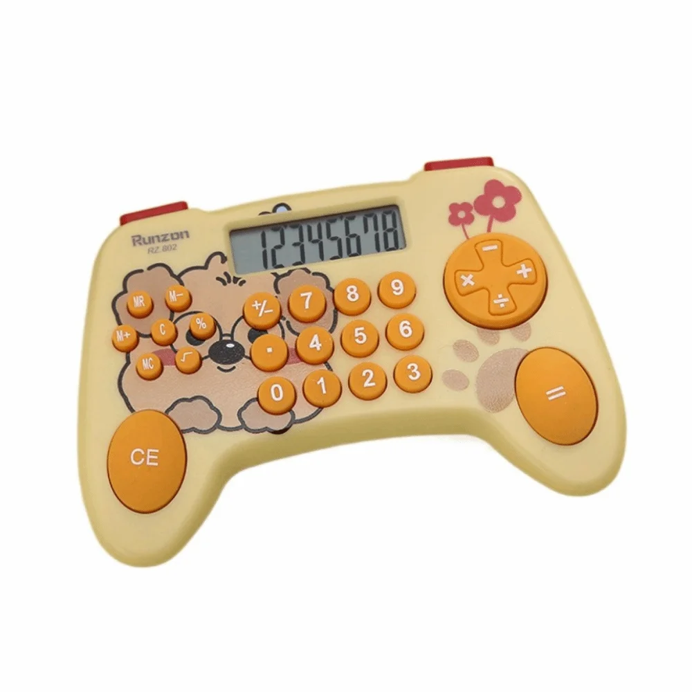 Game Console Shape Desktop Calculator Large LCD Display Portable Cartoon Calculator Battery Operated Useful Student Calculator