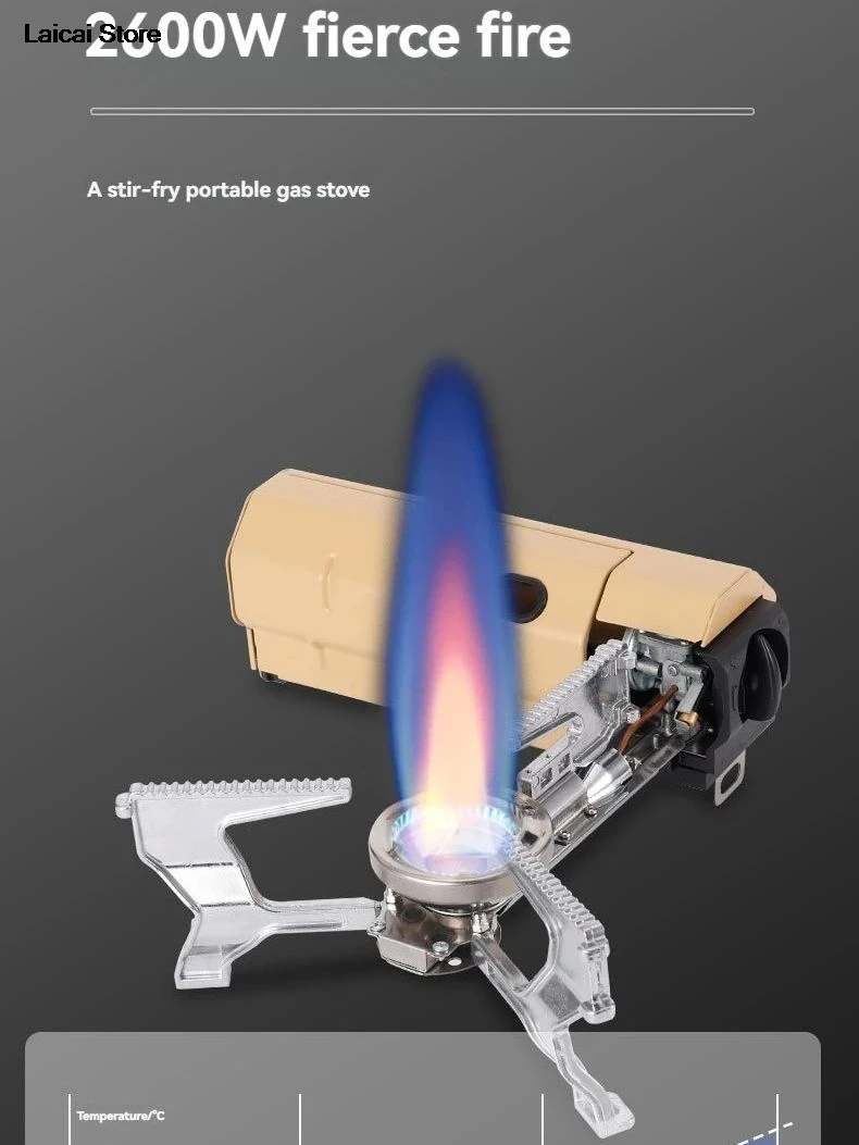 

Cassette stove, outdoor folding, portable camping stove, household cooker, gas stove, fierce fire, windproof cass stove