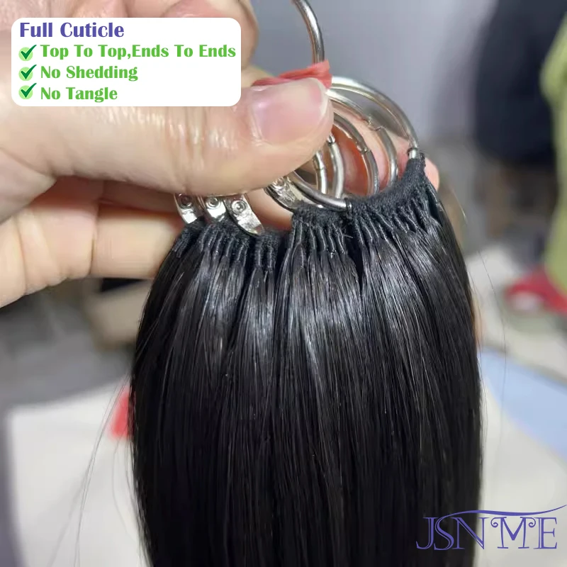 Extensões retas do cabelo da pena micro para mulheres, pacotes naturais do cabelo humano do remy, terceira geração, preto, marrom, louro, 613 cores, novo