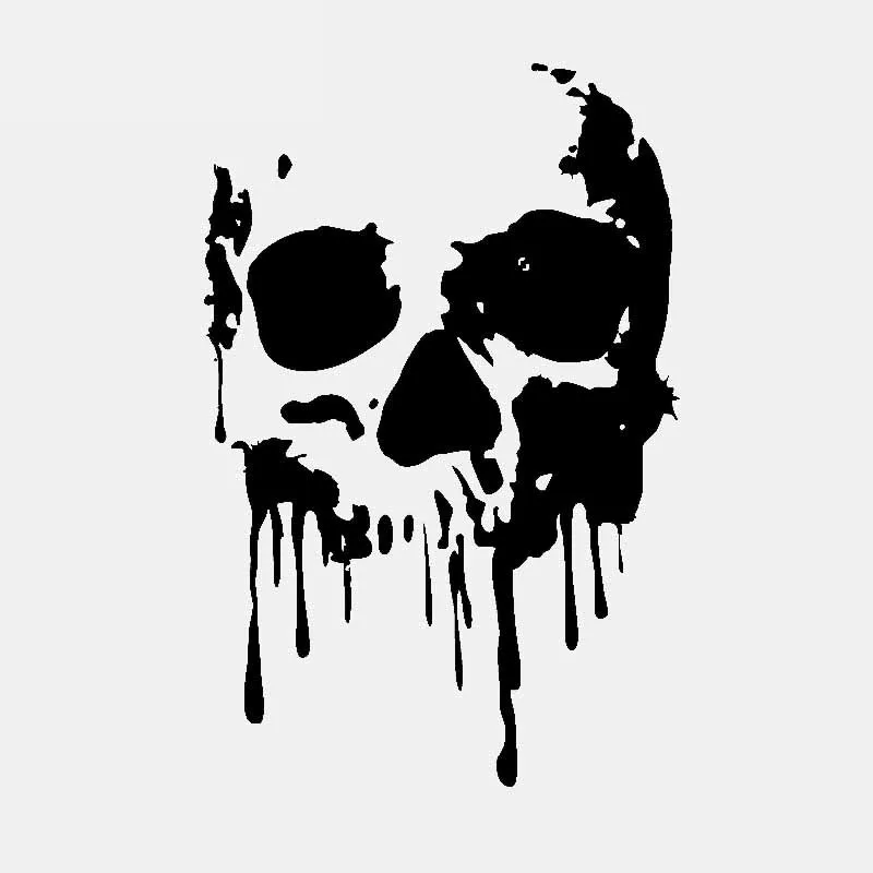 

Car Sticker Personality Bloody Skull PVC Car Decoration Sticker Creative Waterproof Cover Scratch Black/white, 17cm*11cm