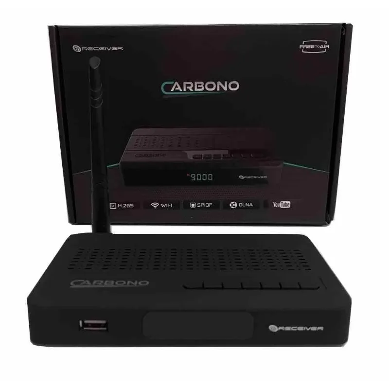 جهاز استقبال الأقمار الصناعية Miuibox Carbono DVB-S-2 مع جهاز استقبال IKS وSKS H.265 Miuibox Carbono