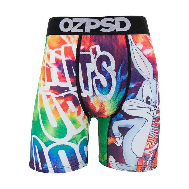 OZPSD Sexy Men Underwear Boxers Cueca Male Panty Lingerie Men Underpants Boxershorts Plus Size Breathable Print Man Boxer Briefs