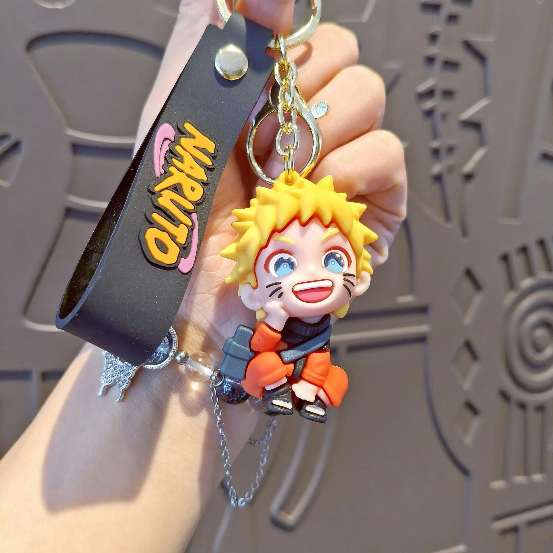 Anime Naruto Uzumaki Naruto Q Version Pvc Keychain Boy Backpack Zipper Decoration Keychain Water Cup Pendant Toy Wholesale