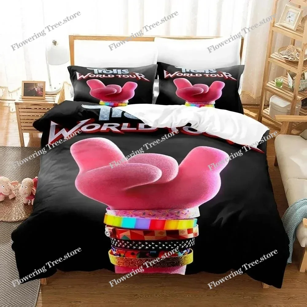 

3D Print Cartoons Bed Sheet Set Trolls Bedding Set Single Twin Full Queen King Size Bed Set Adult Kid Bedroom Duvet cover Sets