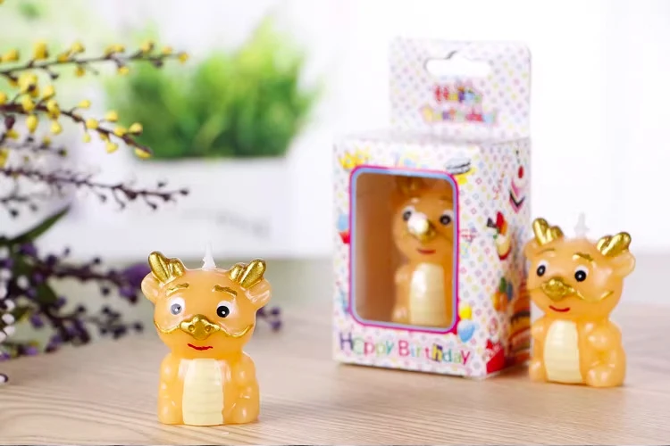 Tierkreis Kerze Cartoon niedlichen Tier Bild kreative Geburtstag Kerze Kuchen Dekoration Kerze Tierkreis Drachen Pferd Kerze – Detail 18