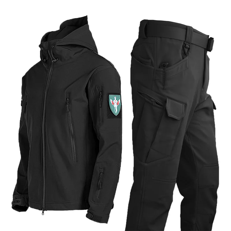 Giacca tattica tuta da uomo Army SoftShell giacche impermeabili tattiche pesca escursionismo campeggio arrampicata giacca in pile