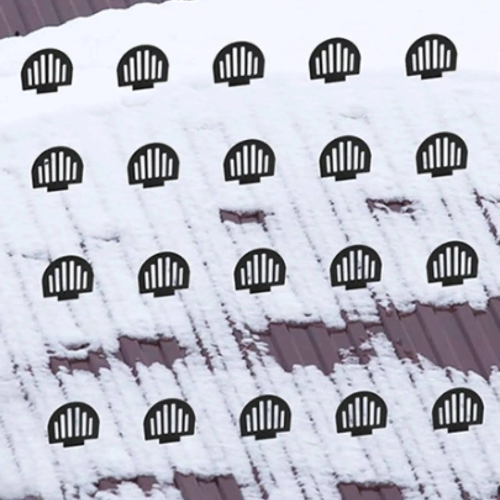 25 Pieces Metal Roof Snow Retention Guard Easy to Install Roof Snow Retention Guard Safety Protection Screw Included