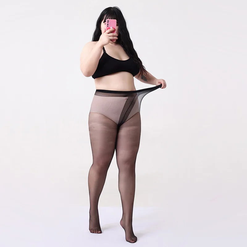 جوارب ملفوفة على شكل حرف T كبيرة الحجم لعام 2025، تشانغتشون مسننة للصيف رقيقة من الحرير الأسود والبطيخ بين الرجلين اختراق كامل