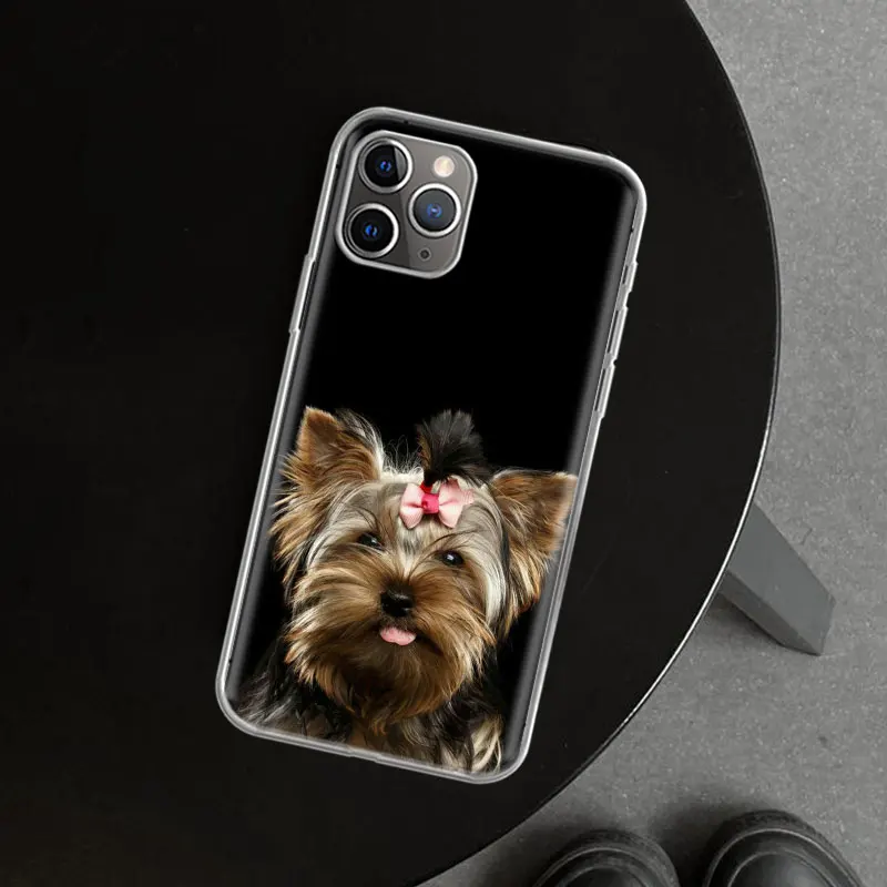 York Shire Terrier Dog Phone Case Cover For iPhone 11 12 13 Mini 14 15 Plus 16 Pro Max 17 Air 7 8 + SE Art Customized Fundas 11