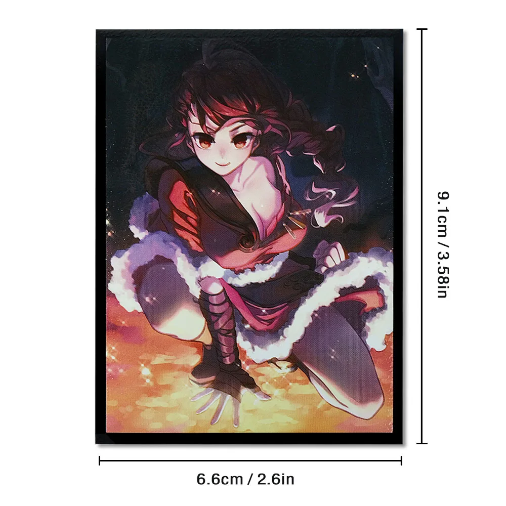 50PCS 66*91mm Anime Card Sleeves Trading Card Protector Compatible with MGT/PTCG Top Loading Card Protector Halloween Gifts