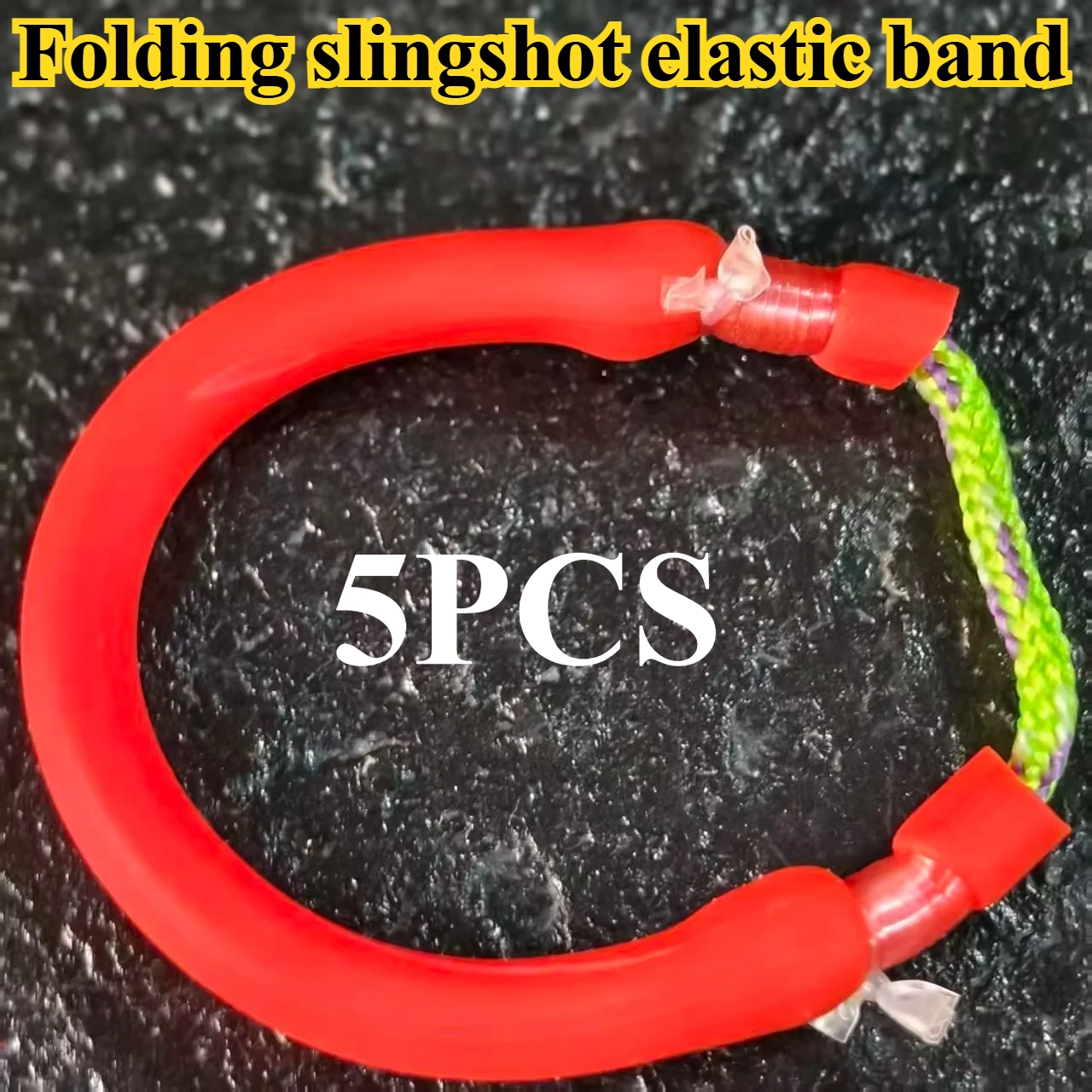 5PCS 1740 Size Folding Hunting Tool Special Rubber Band High-precision and Powerful Special Rubber Band Outdoor EDC Tool