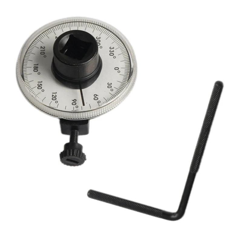 1/2 Torque Indexer Angle Gauge 1/2 Torque Indexer With Clamps Torque Angle Meter Pointer Dial Auto Repair