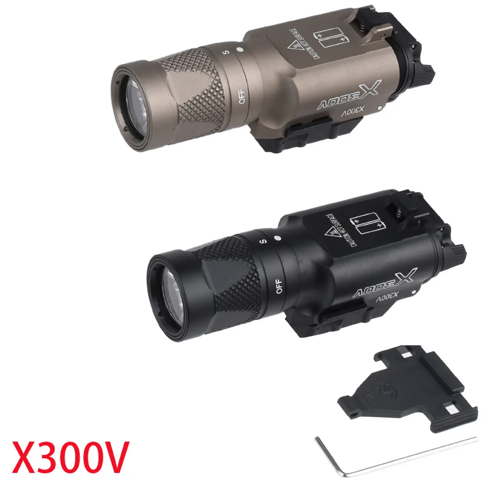 X300V X300V-IR Under Mount Tactical LED Flashlight Strobe Bright Light Outdoor Hunting Shooting EDC Emergency Portable Night