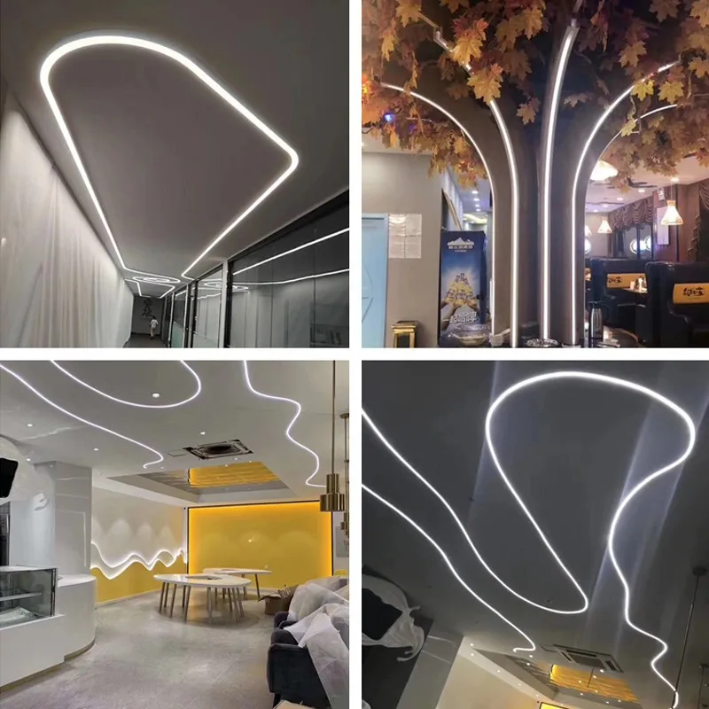 DC12V 24V Flexible LED Neon Rope Tube IP67 Waterproof Silica Gel Strip Light Soft Lamp Tube Recessed Home Decor Linear Lighting