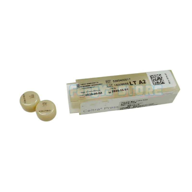 5Pcs/Box Original Sirona Celtra Press Ingots Dental Lab Zirconia-Reinforced Lithium Silicate Material Glass Ceramic Ingots