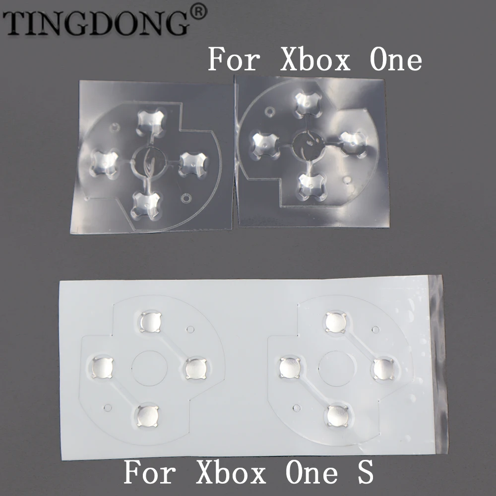 2 pcs For Xbox One Xbox One S Controller Cross Key D Pad Metal Dome Snap PCB Board Buttons Conductive Film Sticker
