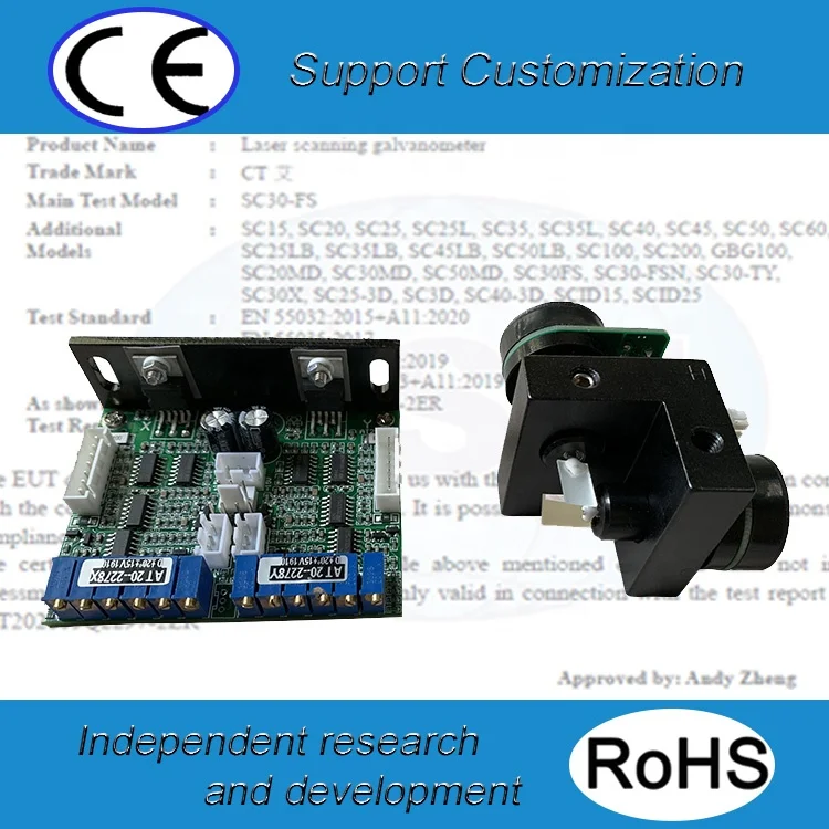 2026 Factory Wholesale 20Kpps Galvo Head  ILDA Closed Loop Optical Laser Scanning Galvanometer