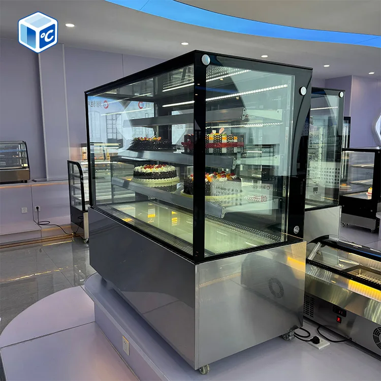 940x686x1415mm BJD-171 Commercial Cake Display Refrigerator Fan Cooling R290 3 Shelf LED Bakery Cafe Supermarket Display Row 19