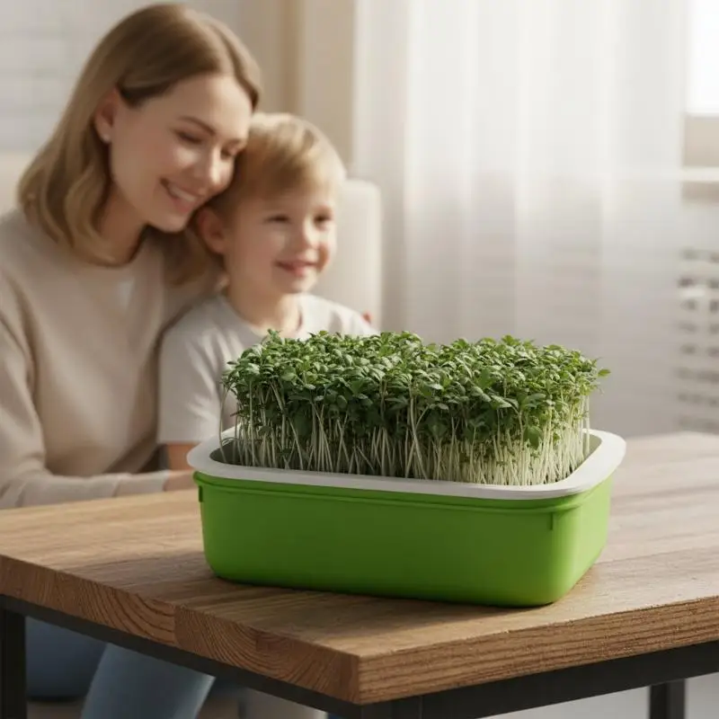 1Pcs High Capacity Sprouting Tray Double Layer Pot Grid for Indoor Seed Germination