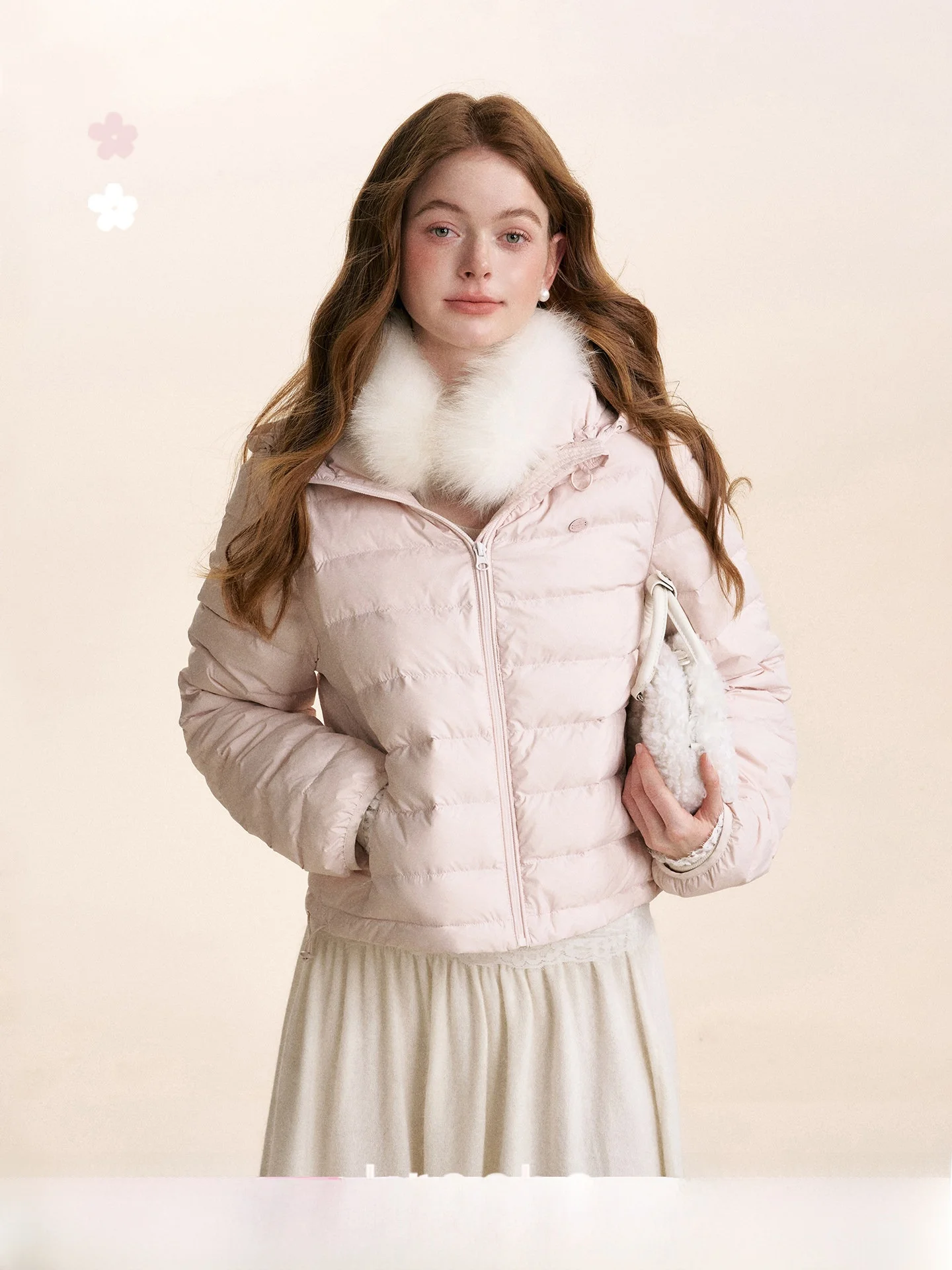 

Легкая пуховая куртка Kroche с капюшоном, прямого кроя, белая, теплая, повседневная, из нейлоновой ткани, с длинными рукавами, на молнии