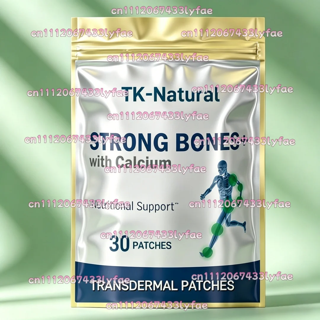 30 Patches Bone & Joint Transdermal Patches with Calcium, Vitamin D, Magnesium Supports Bone Health, Strength & Growth