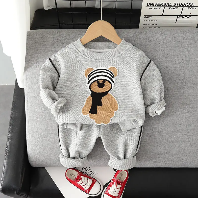 Kids T-shirt Pants 2Pcs/set Suits Toddler Tracksuits Children Boys Girls Bear Clothing Kids Clothes Toddler 1 2 3 4 5 Years