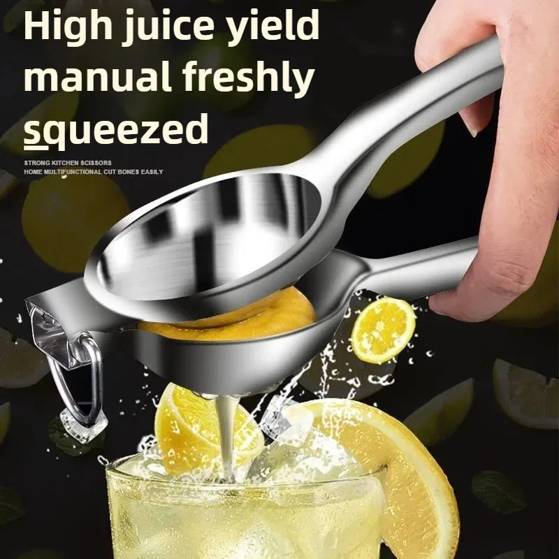 Home 304 Stainless Steel Manual Juicer for Squeezing Lemon Juice A Household Hand Pressed Orange Clip Mini Small Juicer Portable