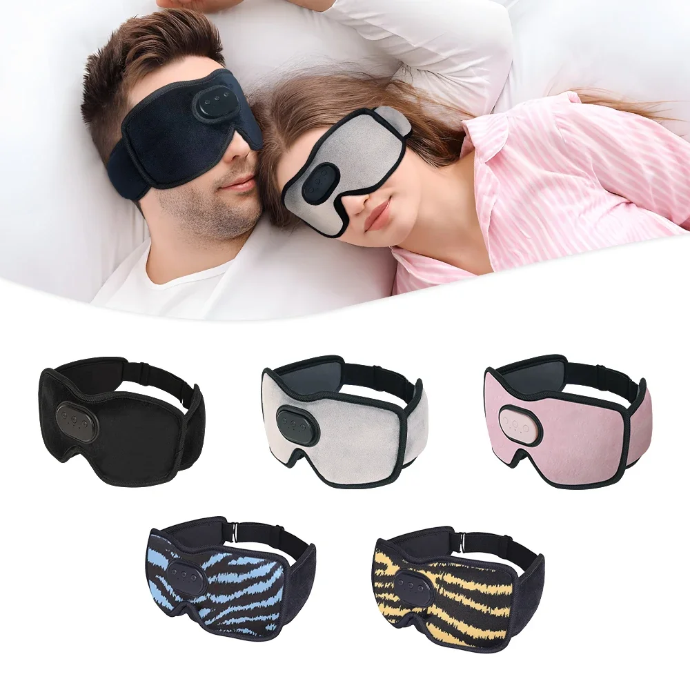 Cuffie con maschera per gli occhi per il sonno Bluetooth premium - Miscelazione di cuffie per il sonno 3D Innovazione per il suono del sonno Maschera per gli occhi Bluetooth