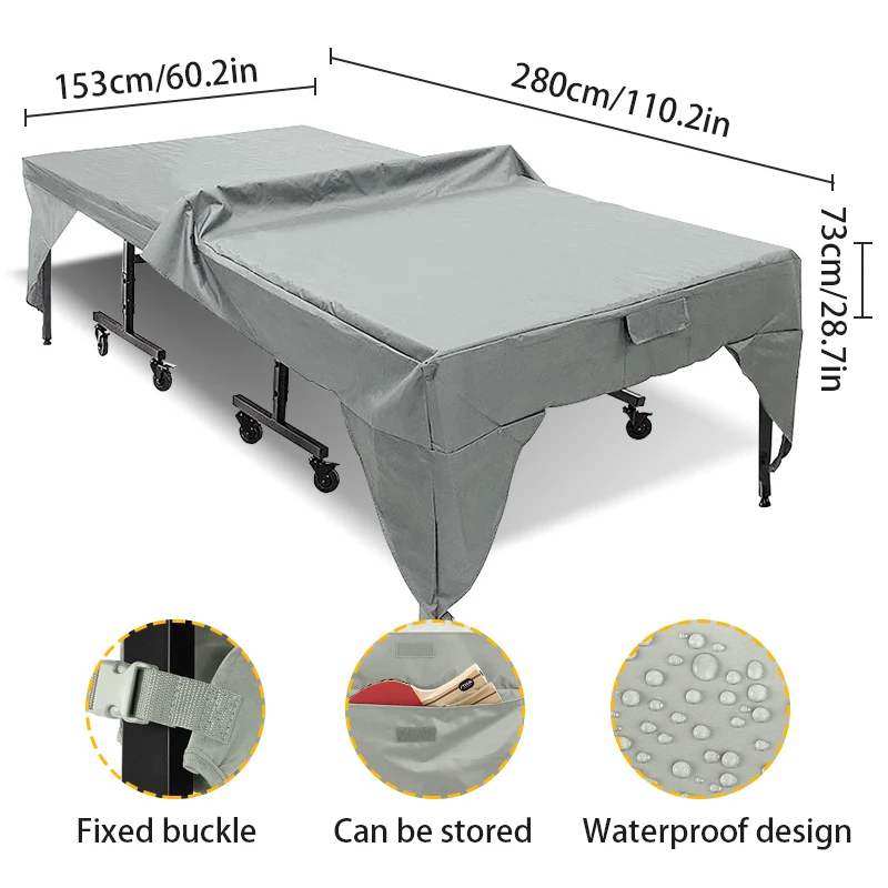 190T/210D Ping Pong Table Cover Outdoor Indoor Waterproof Tennis Table Cover Storage Protect Dustproof Protector Furniture Case