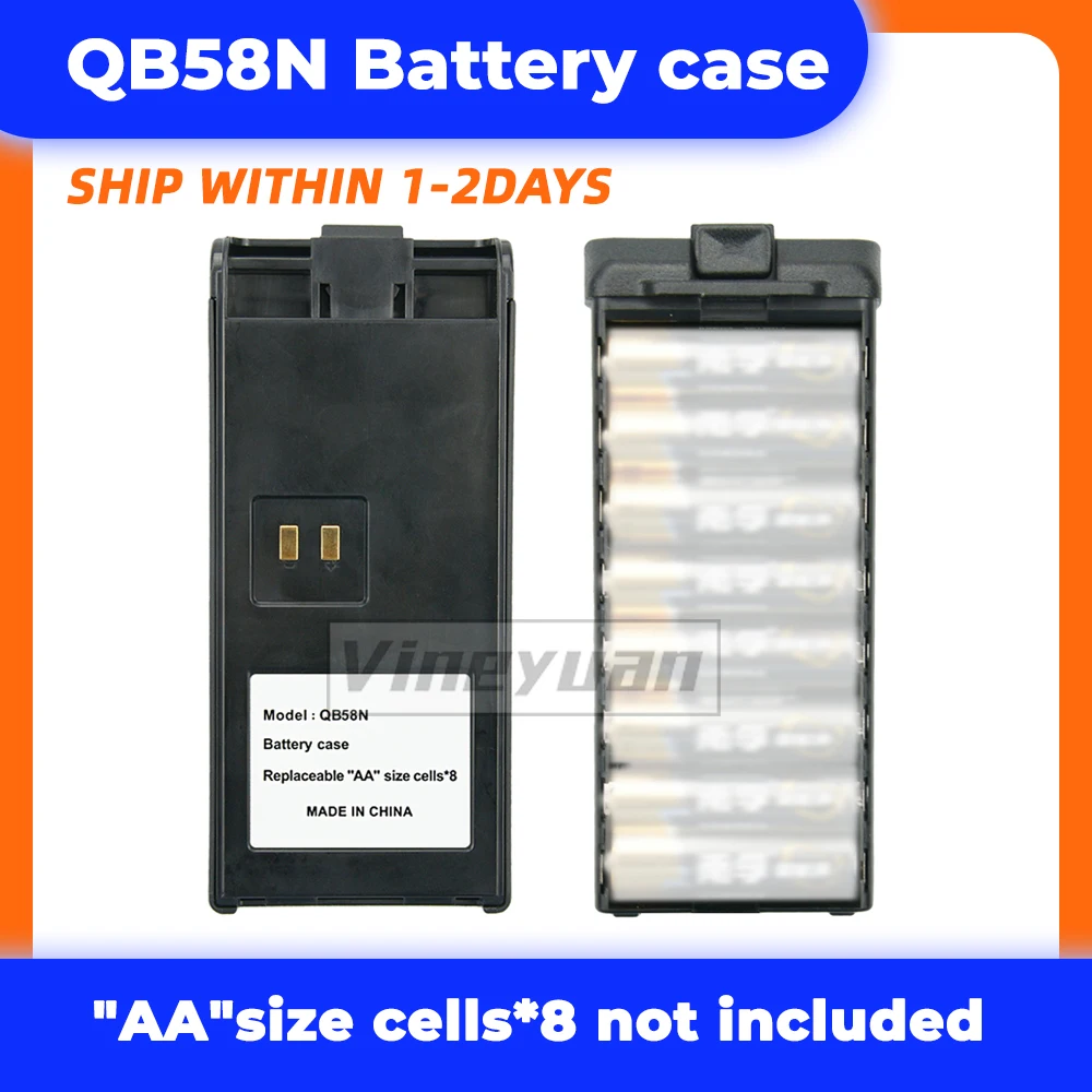 10PCS  8AA Battery Case for 27MHz CB Walkie Talkie QYT CB-58 Portable Citizen Band Two Way Radio with Belt Clip