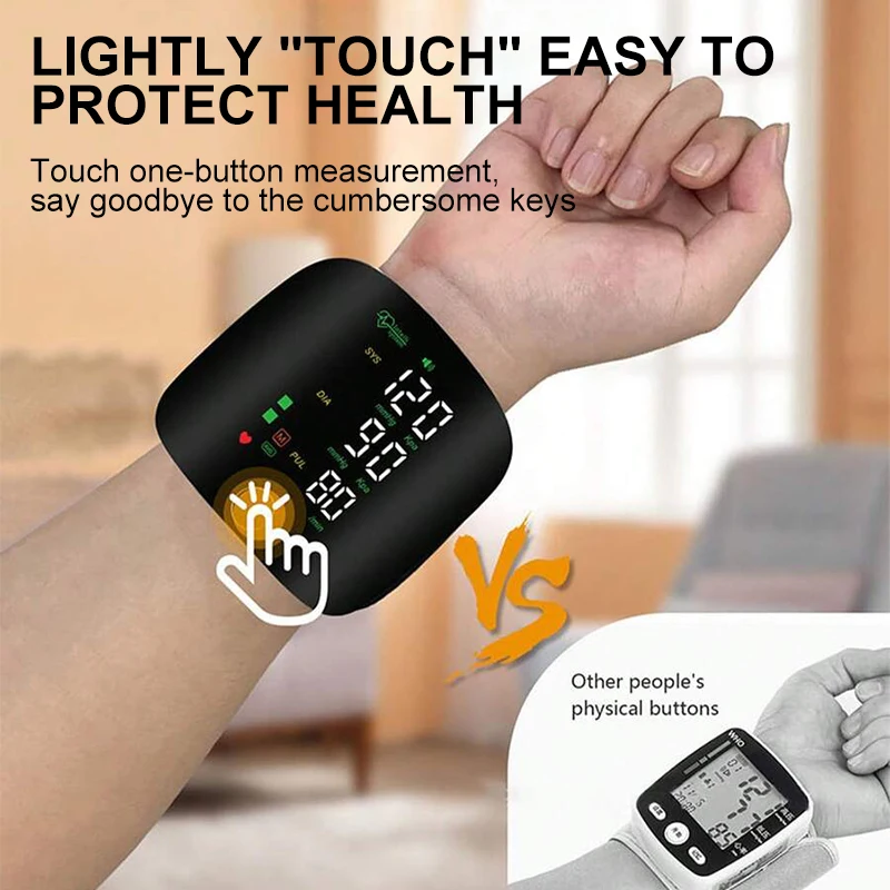 Rechargeable Wrist Blood Pressure Monitor for 2 Users