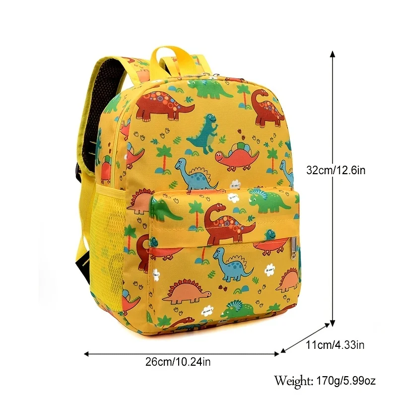 Kids Cartoon Backpack Preschool Kindergarten Bookbag Toddler School Bag for Boys Girls Dinosaurs, Large Capacity, Lightweight