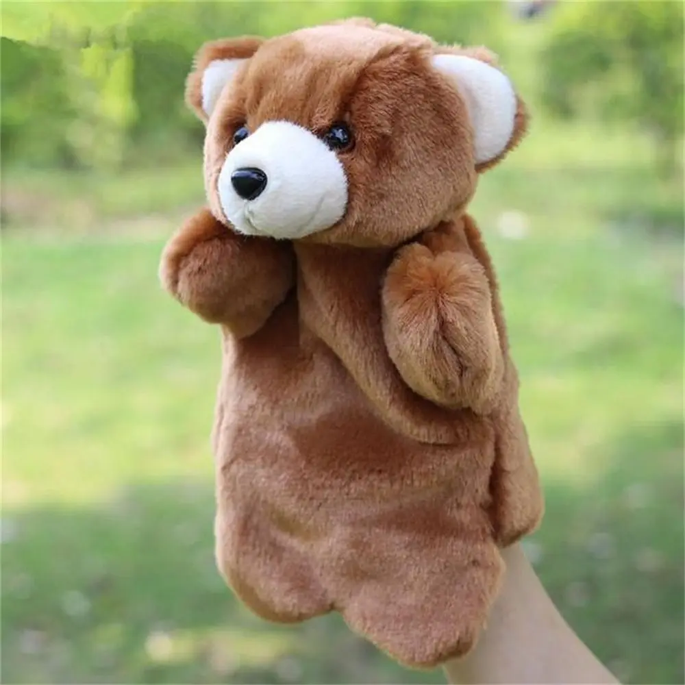Éducation enfants cadeau animaux en peluche Panda Koala lapin enfants marionnettes dessin animé jouets en peluche Animal marionnette à main en peluche poupée à main