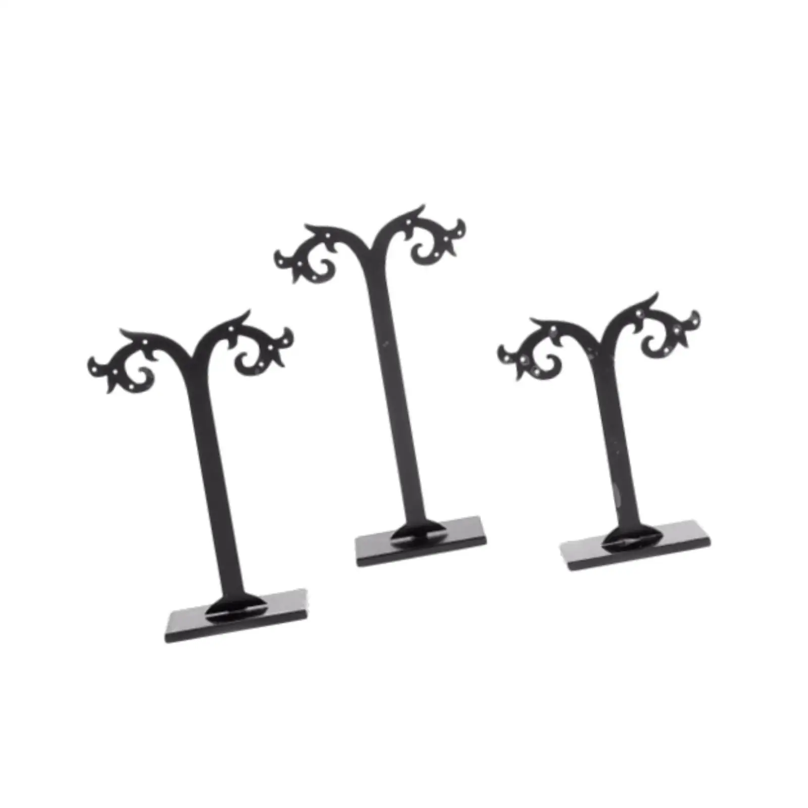 

3x Earring Display Stand Jewelry Storage Rack Countertop with Stable Base Earring Holder T Shape for Drop Earrings Showroom